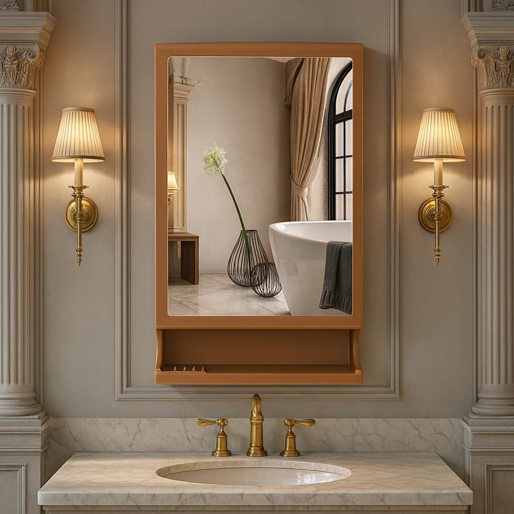 Parasnath New Look Nut Brown Bathroom Cabinet 
