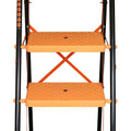 Parasnath Kohinoor 6 Step Heavy-Duty Folding Ladder – Strong Alloy Steel Step Ladder with Wide Anti-Slip Steps, 6.2 Ft Height, Rust-Resistant, Space-Saving Design for Home, Kitchen, Office & Shop Use – Made in India (Orange) - PARASNATH