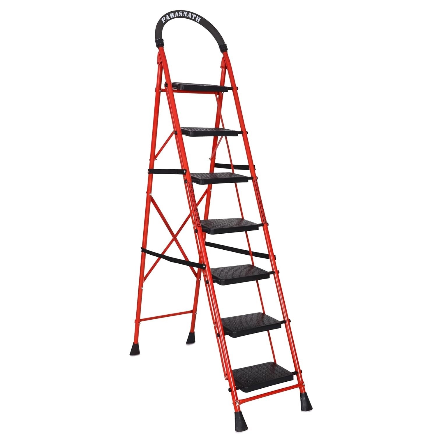 Parasnath GoUp 7 Step Red Steel Foldable Ladder