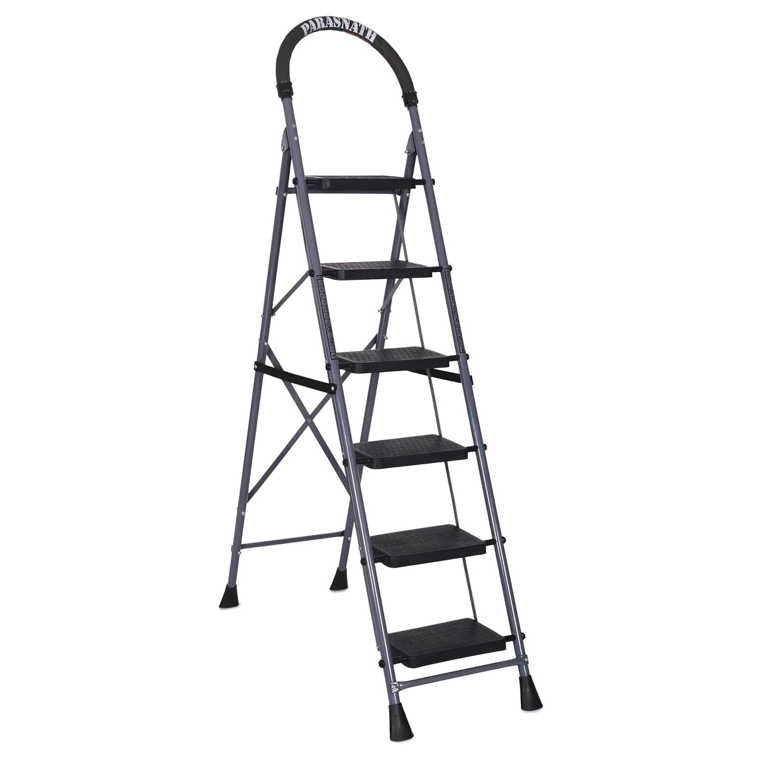 Parasnath GoUp 6 Step Foldable Steel Grey Step Ladder