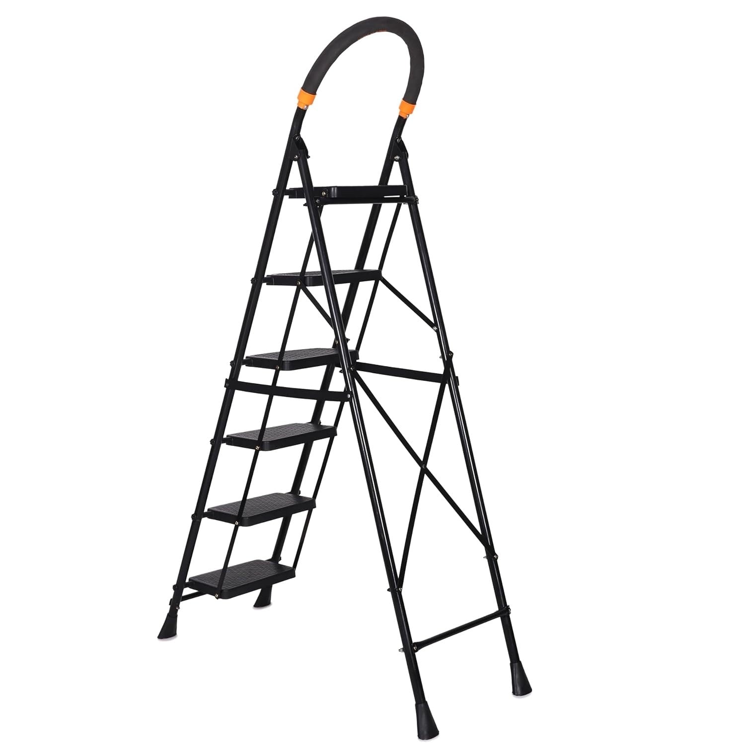 Parasnath GoUp 6 Step Foldable Steel Black Ladder