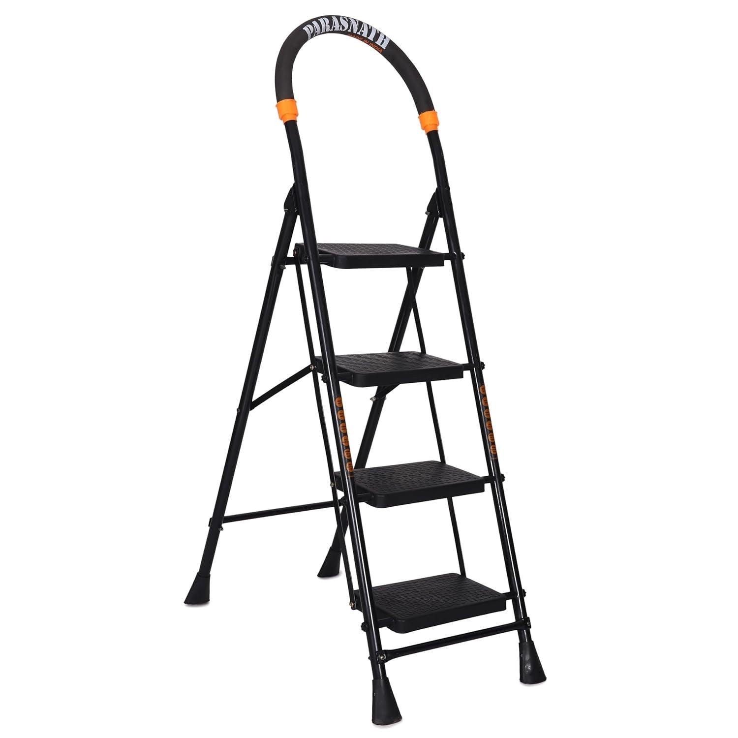 Parasnath GoUp 4 Step Foldable Steel Black Ladder 