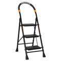 Parasnath GoUp 3 Step Foldable Steel Black Step Ladder
