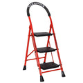 Parasnath GoUp 3 Step Red Steel Foldable Ladder