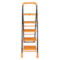 Parasnath Kohinoor 5 Step Heavy-Duty Folding Ladder – Strong Alloy Steel Step Ladder with Wide Anti-Slip Steps, 5.2 Ft Height, Rust-Resistant, Space-Saving Design for Home, Kitchen, Office & Shop Use – Made in India (Orange) - PARASNATH