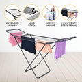 PARASNATH Winsome Cloth Drying Stand – Foldable, Lightweight, Durable Alloy Steel Laundry Rack for Indoor & Outdoor Use, Multiple Drying Rails, Made in India (Grey) - PARASNATH
