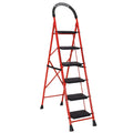 Parasnath GoUp 6 Step Red Steel Foldable Ladder