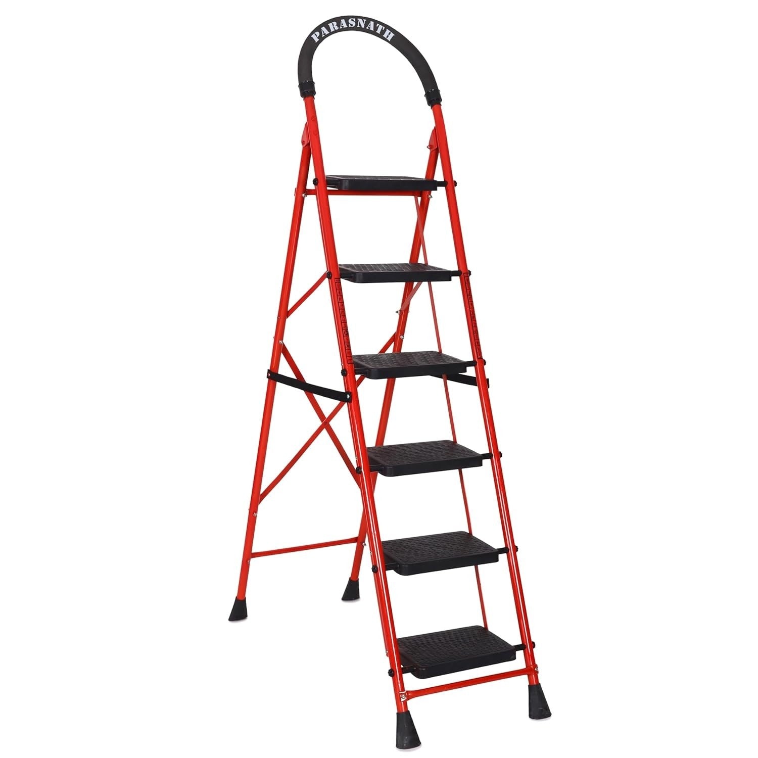 Parasnath GoUp 6 Step Red Steel Foldable Ladder