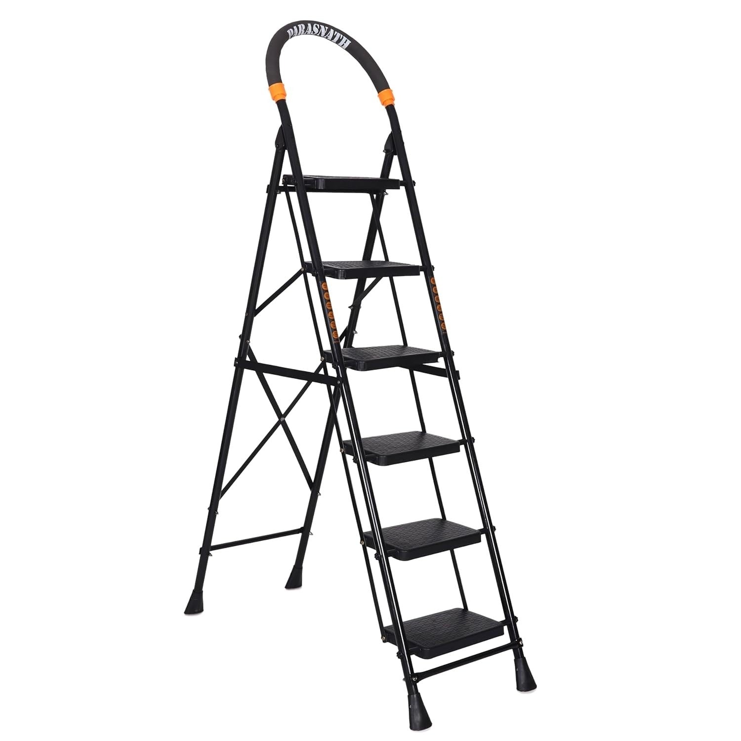 Parasnath GoUp 6 Step Foldable Steel Black Ladder