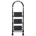 Parasnath GoUp 3 Step Foldable Steel Black Step Ladder
