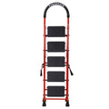 Parasnath GoUp 5 Step Red Steel Foldable Ladder
