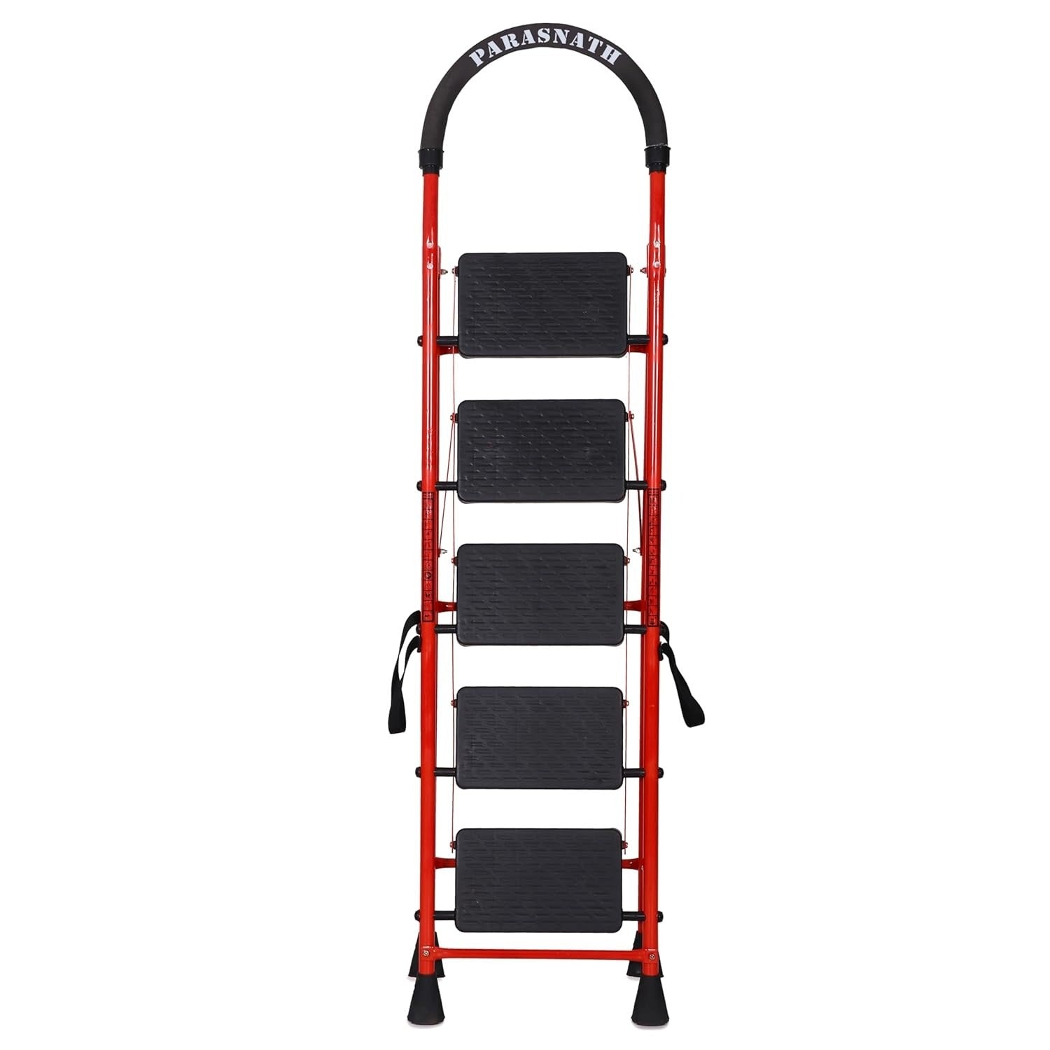 Parasnath GoUp 5 Step Red Steel Foldable Ladder