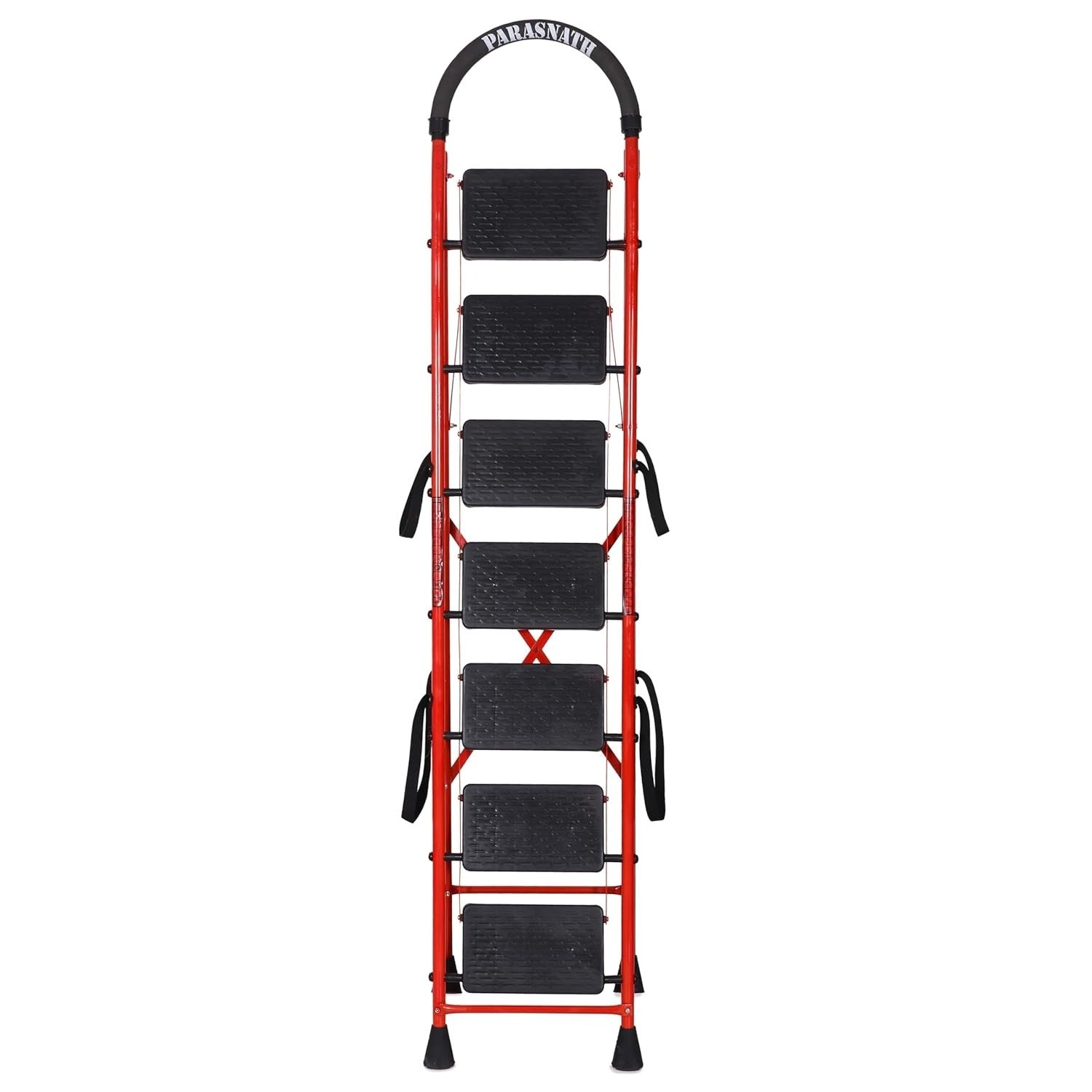 Parasnath GoUp 7 Step Red Steel Foldable Ladder