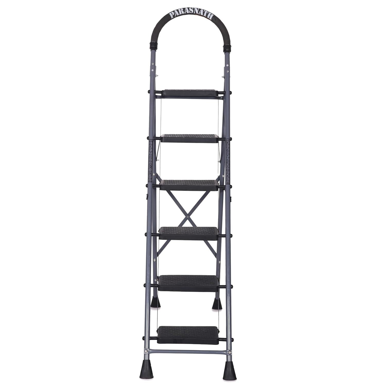 Parasnath GoUp 6 Step Foldable Steel Grey Step Ladder