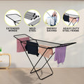 PARASNATH Winsome Cloth Drying Stand – Foldable, Lightweight, Durable Alloy Steel Laundry Rack for Indoor & Outdoor Use, Multiple Drying Rails, Made in India (Black) - PARASNATH