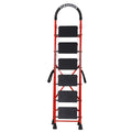 Parasnath GoUp 6 Step Red Steel Foldable Ladder