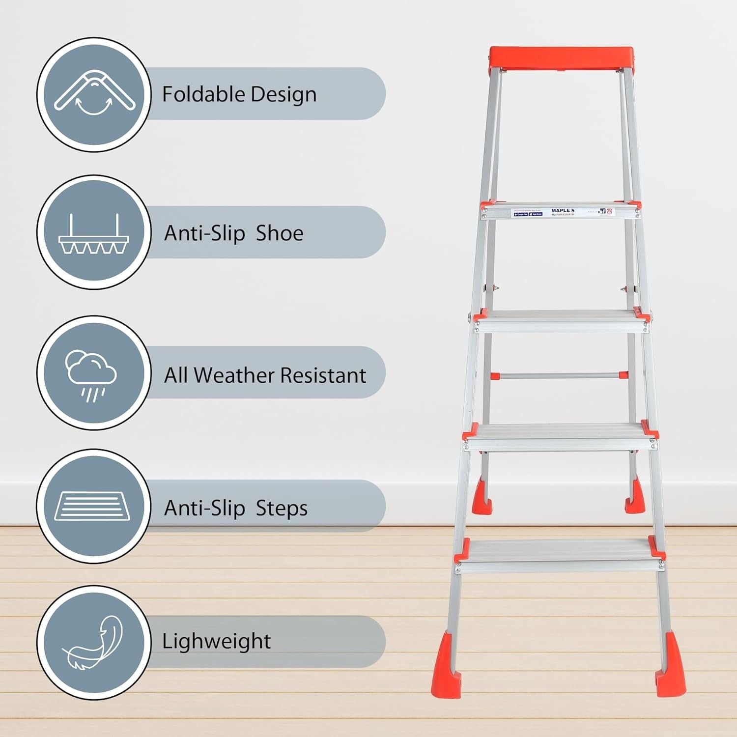 PARASNATH 4 Step EasyDay Folding Ladder 