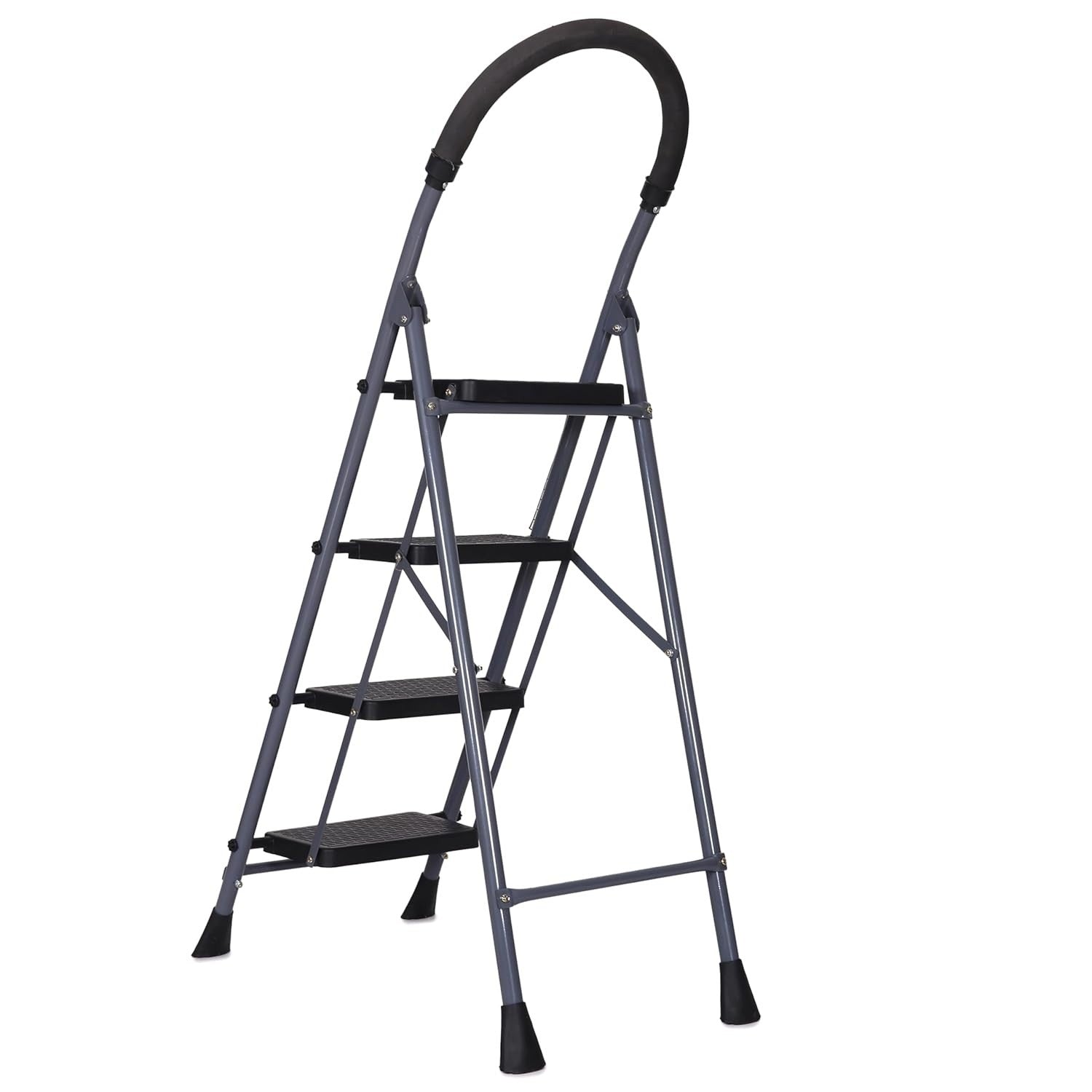 Parasnath GoUp 4 Step Grey Steel Ladder