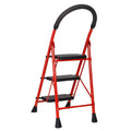 Parasnath GoUp 3 Step Red Steel Foldable Ladder