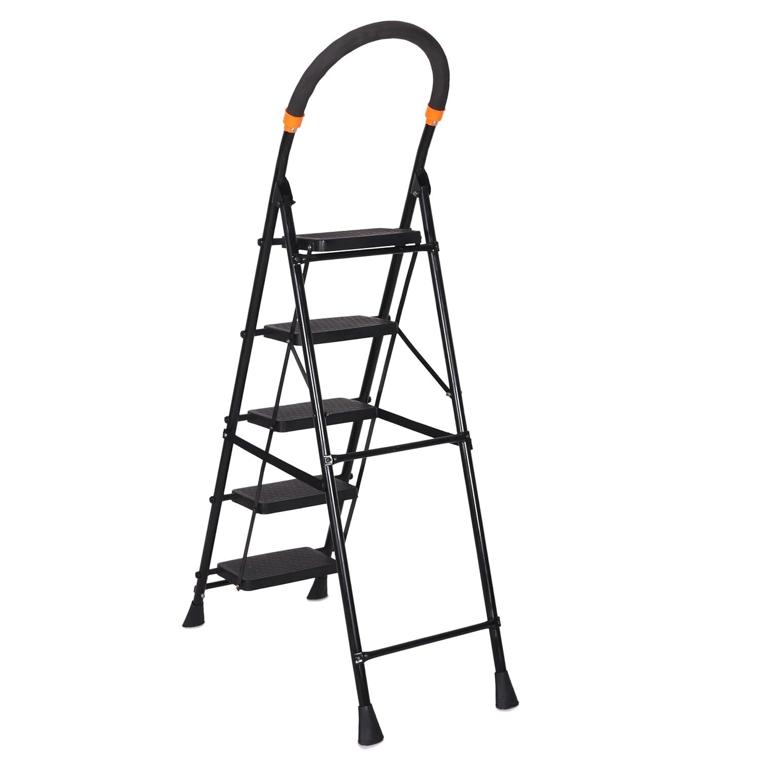 Parasnath GoUp 5 Step Foldable Steel Black Ladder