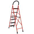 Parasnath GoUp 6 Step Red Steel Foldable Ladder