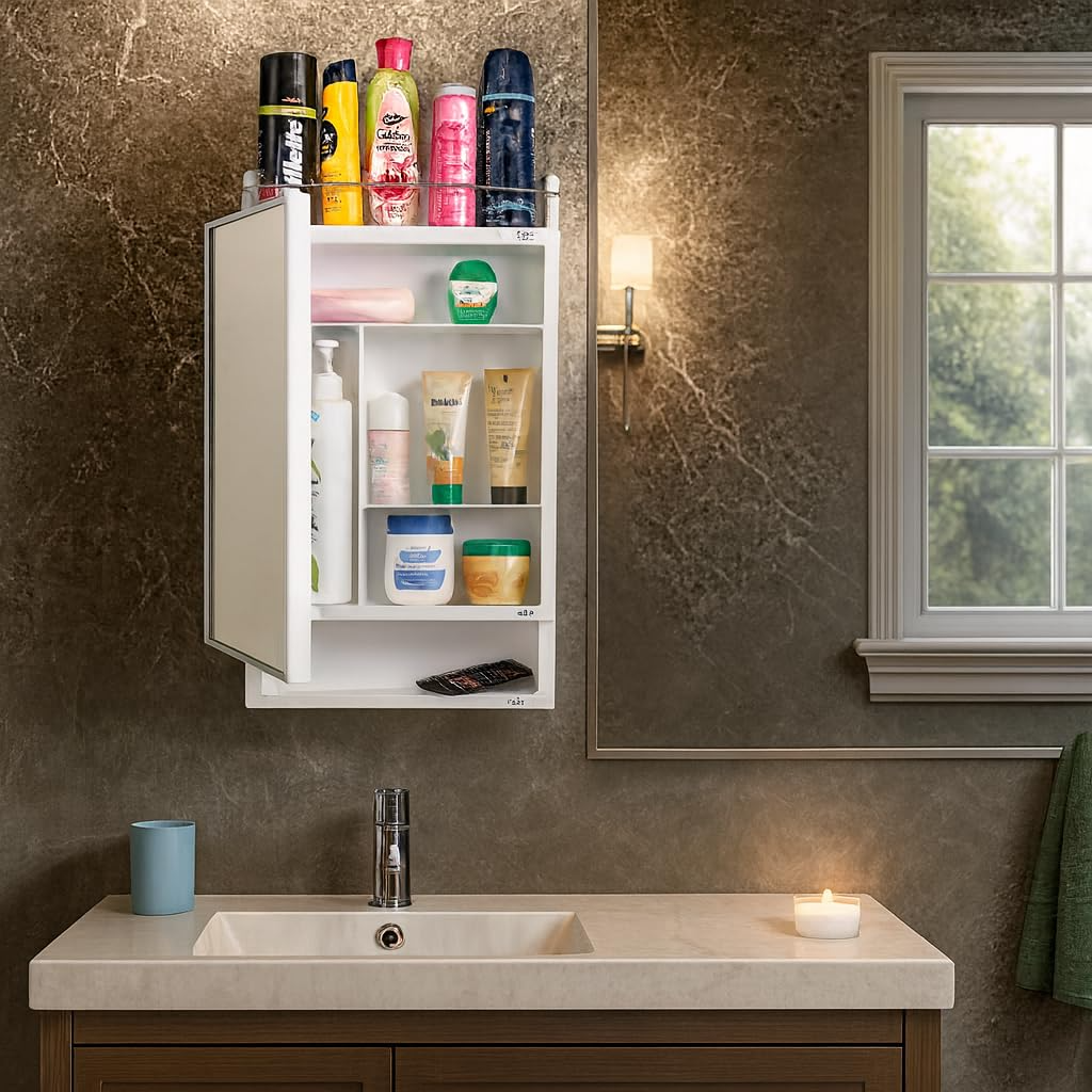 Parasnath Strong Heavy Bathroom Cabinet with Mirror