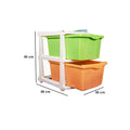 PARASNATH Boxo 2 Layer Multicolor Drawer with Wheels