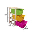 PARASNATH Boxo 3 Layer Multicolour Drawer with Wheels