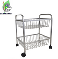 Parasnath Mirror Finish 2 Shelf Square Vegetable and Fruit Trolley