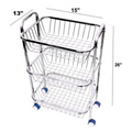 Parasnath 3-Shelf Square Vegetable and Fruit Trolley