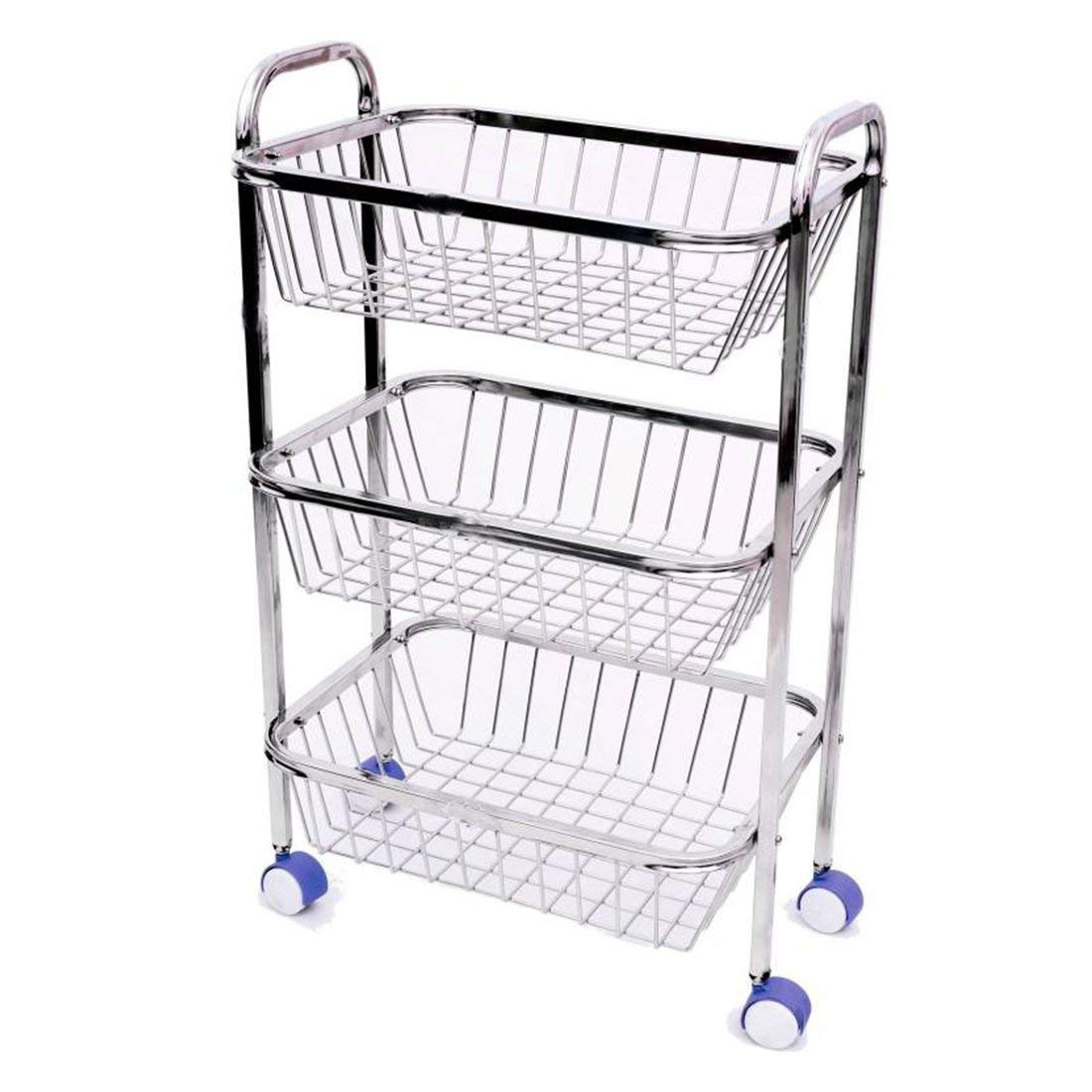 Parasnath 3-Shelf Square Vegetable and Fruit Trolley
