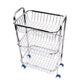 Parasnath 3-Shelf Square Vegetable and Fruit Trolley