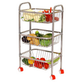 Parasnath 3-Shelf Square Vegetable and Fruit Trolley