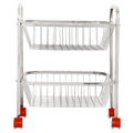 Parasnath Mirror Finish 2 Shelf Square Vegetable and Fruit Trolley