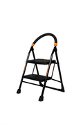 Parasnath 2-Step Black Diamond Folding Ladder with wide anti-slip steps, sturdy steel