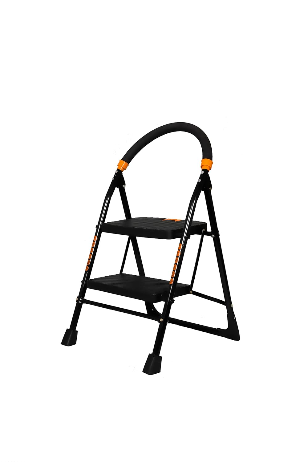Parasnath 2-Step Black Diamond Folding Ladder with wide anti-slip steps, sturdy steel