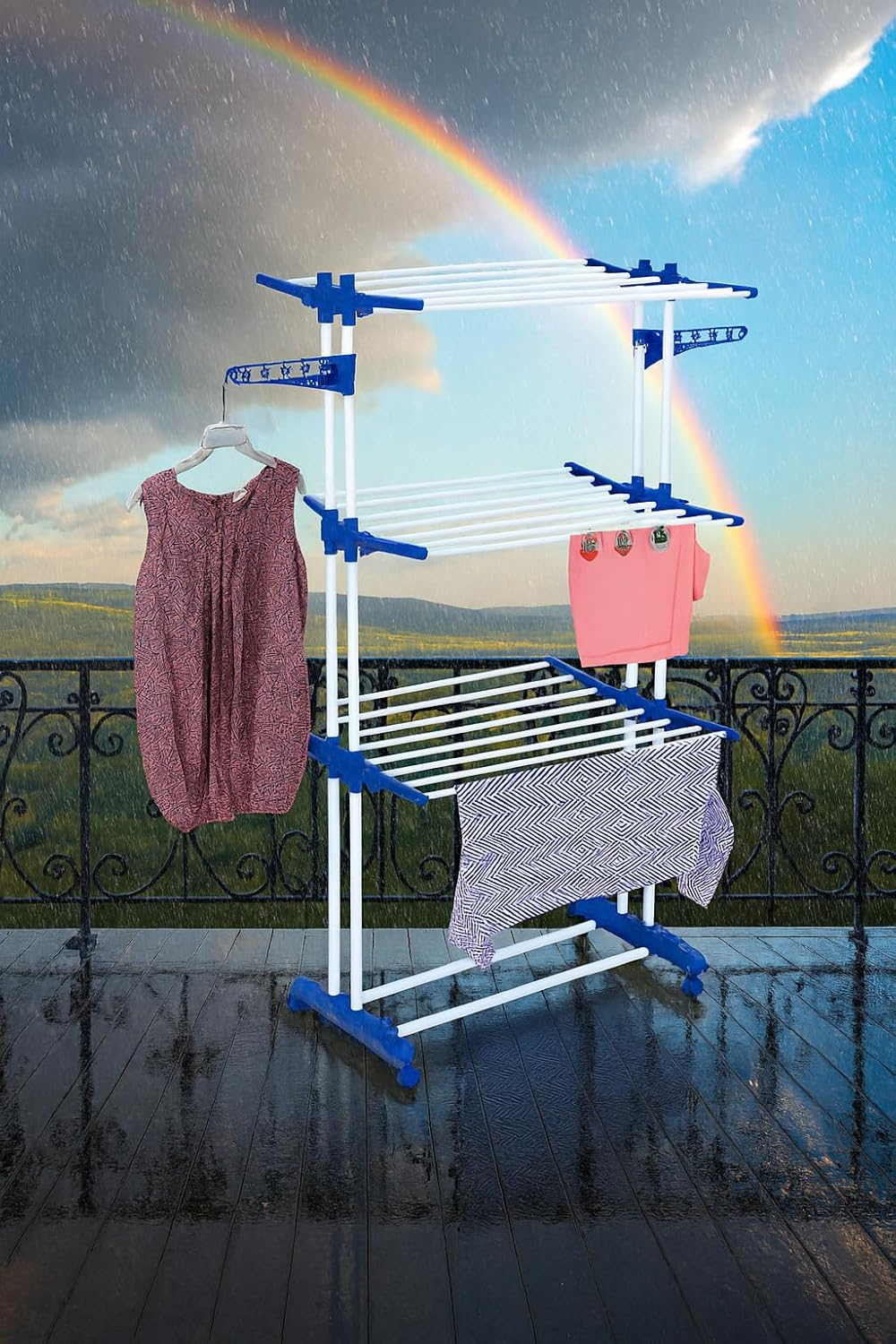 PARASNATH Prime Stainless Steel 2 Poll Clothes Drying Stand