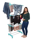 Parasnath 6 Layer Clothes Drying Stand Foldable Steel Rack with Breaking Wheel S
