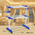 Parasnath Prime Steel Mini Poll Clothes Drying Stand Foldable with Breaking Wheel