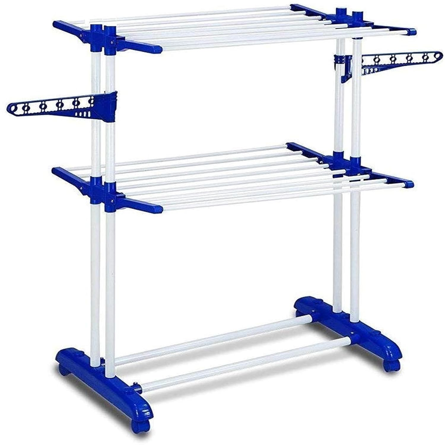 Parasnath Prime Steel Mini Poll Clothes Drying Stand Foldable with Breaking Wheel