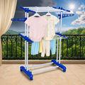 Parasnath Prime Steel Mini Poll Clothes Drying Stand Foldable with Breaking Wheel