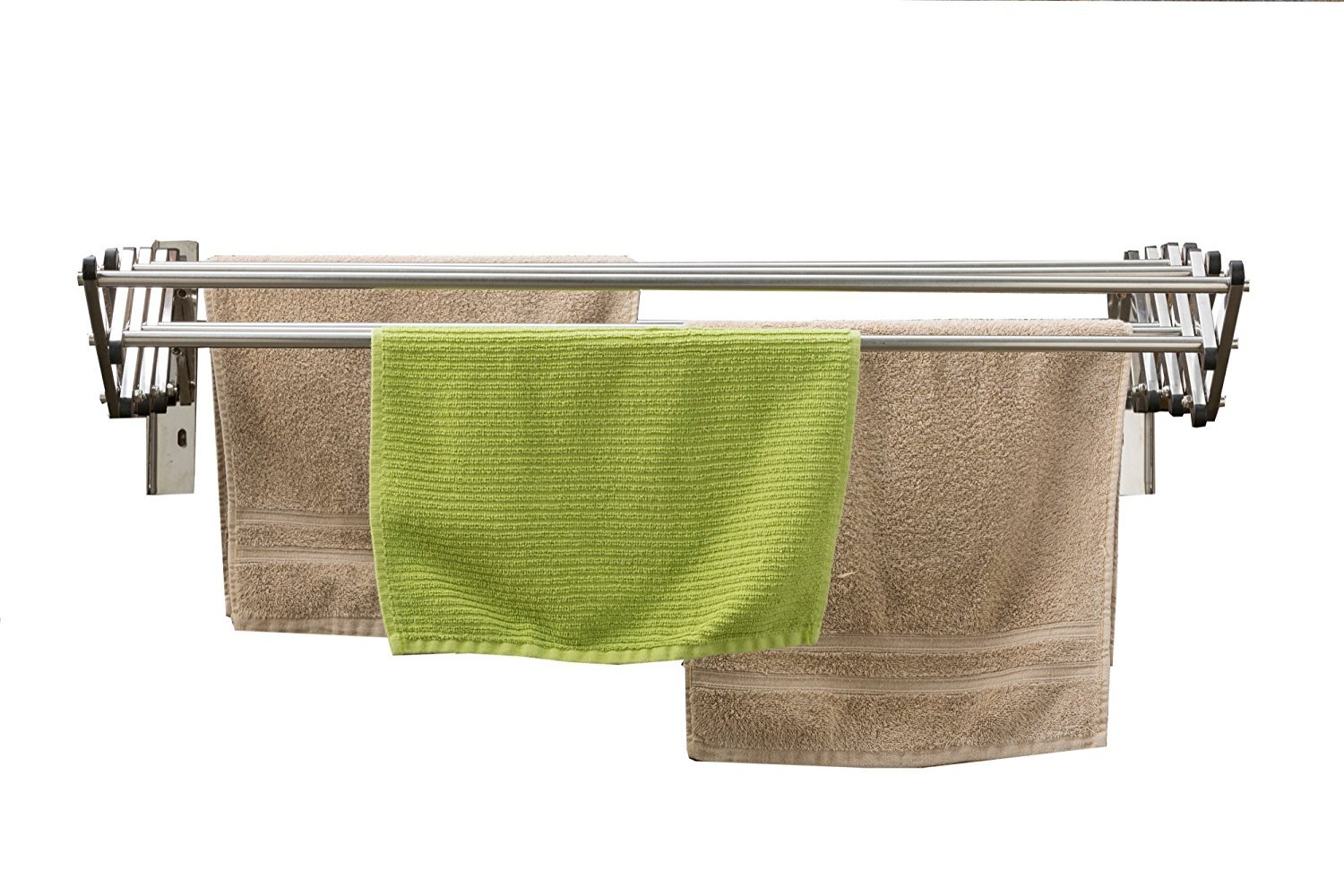 Parasnath 30 Inch Wall Stainless Steel Clothes Drying Stand 7 Pipes Foldable
