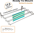 Parasnath 30 Inch Wall Stainless Steel Clothes Drying Stand 7 Pipes Foldable