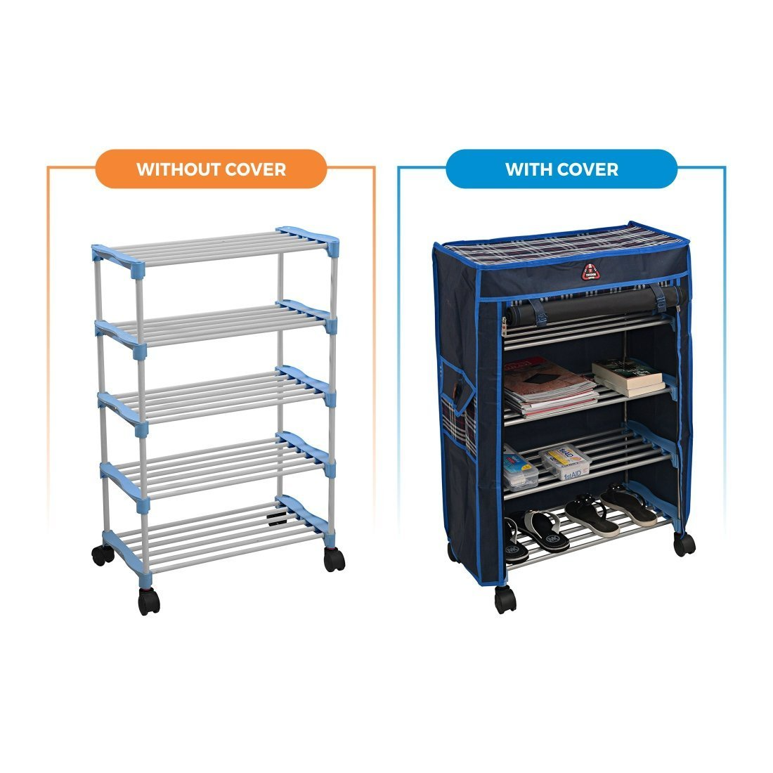 PARASNATH Trendy Cloth Shoe Rack with 4 Shelves 