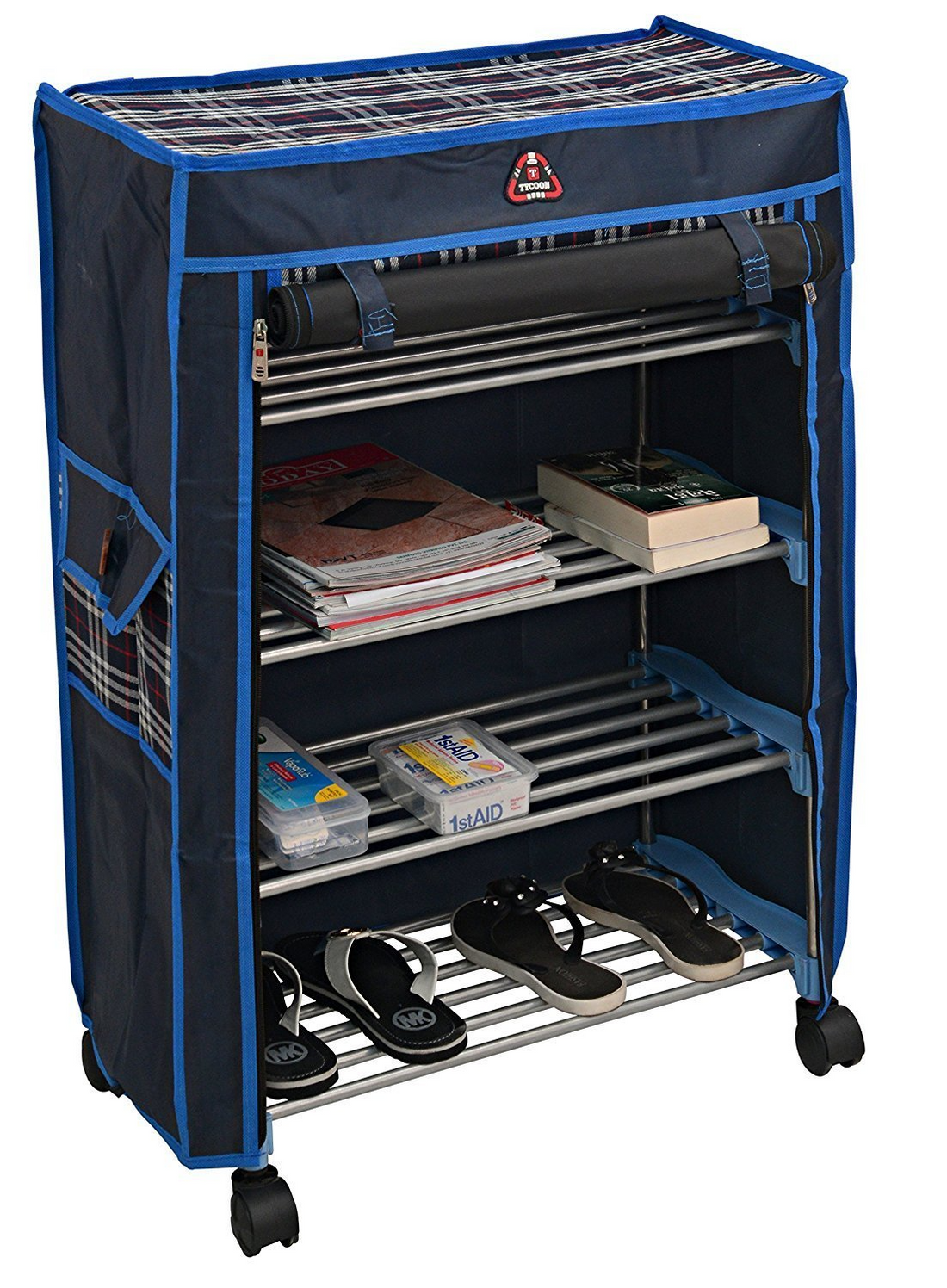 PARASNATH Trendy Cloth Shoe Rack with 4 Shelves 