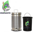 Parasnath stainless steel round perforated pedal dustbin