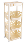 PARASNATH SKEP 3+1 Layer Kitchen Trolley – multipurpose fruit & vegetable storage rack