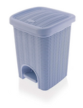 PARASNATH Rattan Design (Purple Colour) Pedal Dustbin 11Litre Modern Light-weight Dustbin for Home and Office Purple Colour - Made In India - Size 10 inchX10 inchX13 inch - PARASNATH