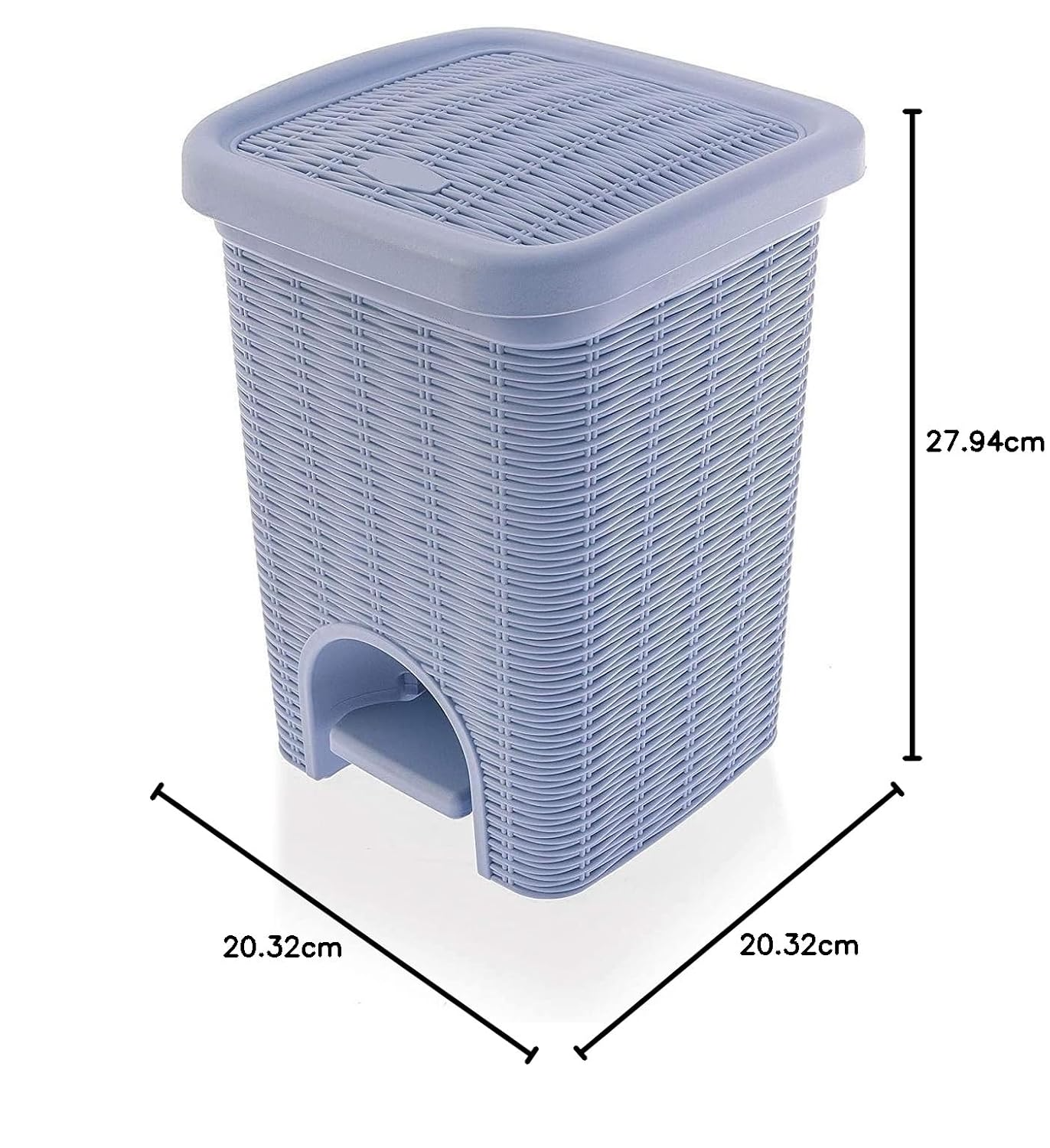 PARASNATH Rattan Design (Purple Colour) Pedal Dustbin 7Litre Modern Light-weight Dustbin for Home and Office Purple Colour - Made In India - Small Size 8 inchX8 inchX11 inch - PARASNATH