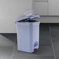 PARASNATH Rattan Design (Purple Colour) Pedal Dustbin 7Litre Modern Light-weight Dustbin for Home and Office Purple Colour - Made In India - Small Size 8 inchX8 inchX11 inch - PARASNATH